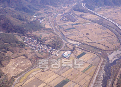 항공촬영(경지정리된 마을) 사진