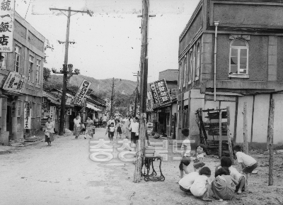 청주시 상당구 국민은행 간선도로 우암 안쪽 1960 사진