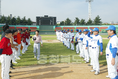 충청북도 야구단 친선경기 사진