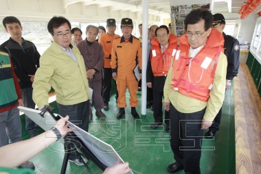 여객선 침몰사고 관련 현장 점검 의 사진