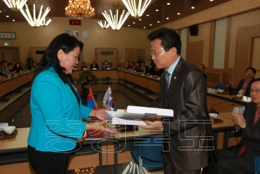 한-몽 보건의료 협력을위한 몽골 관계관 환영식 의 사진