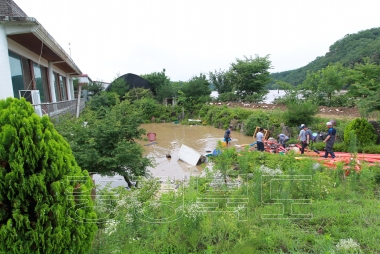 집중호우지역 피해현장 점검 사진