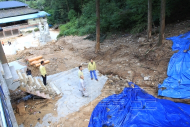 수해지역 점검 의 사진
