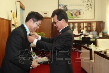 KBS 청주 총국장 접견 의 사진