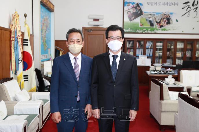 한국태양광산업협회 임원 접견 사진