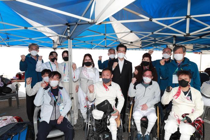제41회 전국장애인체전 충북선수단 격려 의 사진