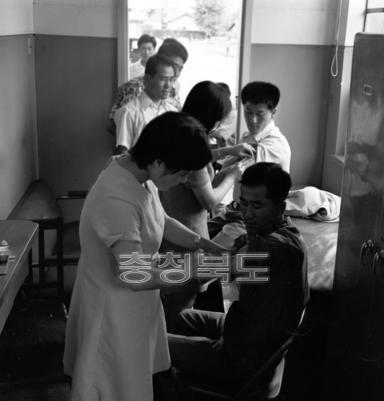 도청 직원 콜레라 예방 접종 의 사진