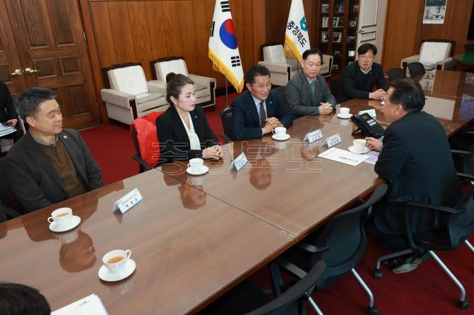 한국자유총연맹 충북지부 회장 접견 의 사진