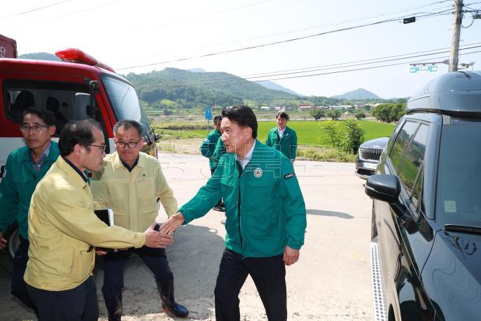 집중호우 피해 복구 현장점검 사진