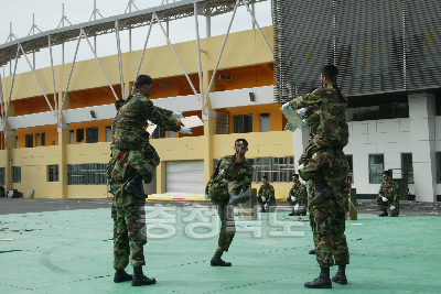 체전 테러대비 종합훈련 의 사진