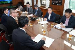 일본 야마나시현 실무협의단 접견 의 사진