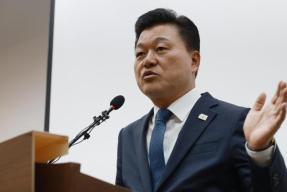 20260604 - 신용한 도지사 당선인 기자회견(브리핑룸, 당선인) 의 사진