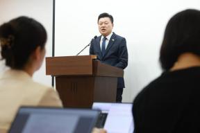 20260604 - 신용한 도지사 당선인 기자회견(브리핑룸, 당선인) 의 사진