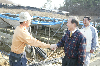 인삼 시설 복구현장 방문 의 사진